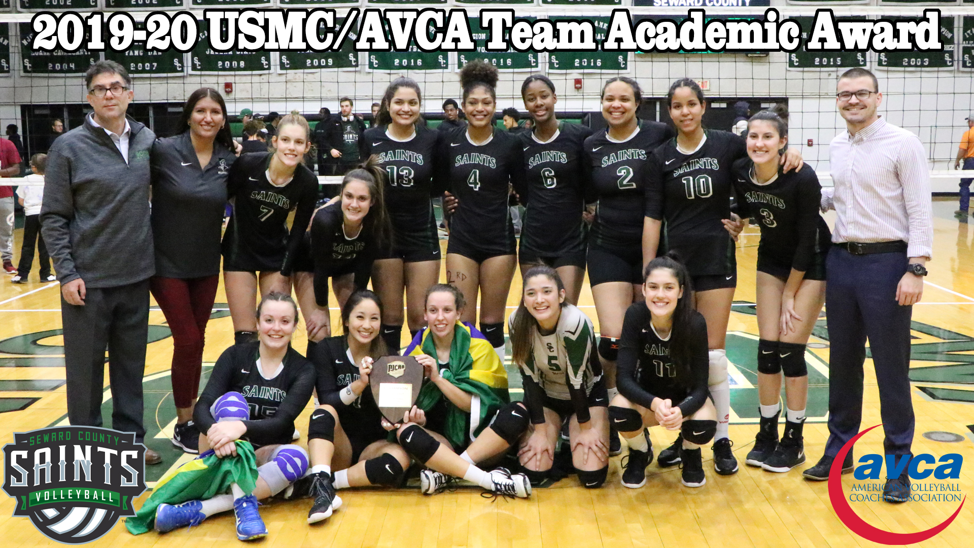 Lady Saints Volleyball receives AVCA Team Academic Award