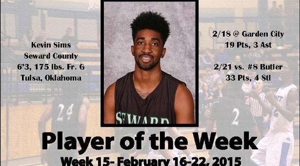 Kevin Sims Named KJCCC Men's Basketball Player of the Week