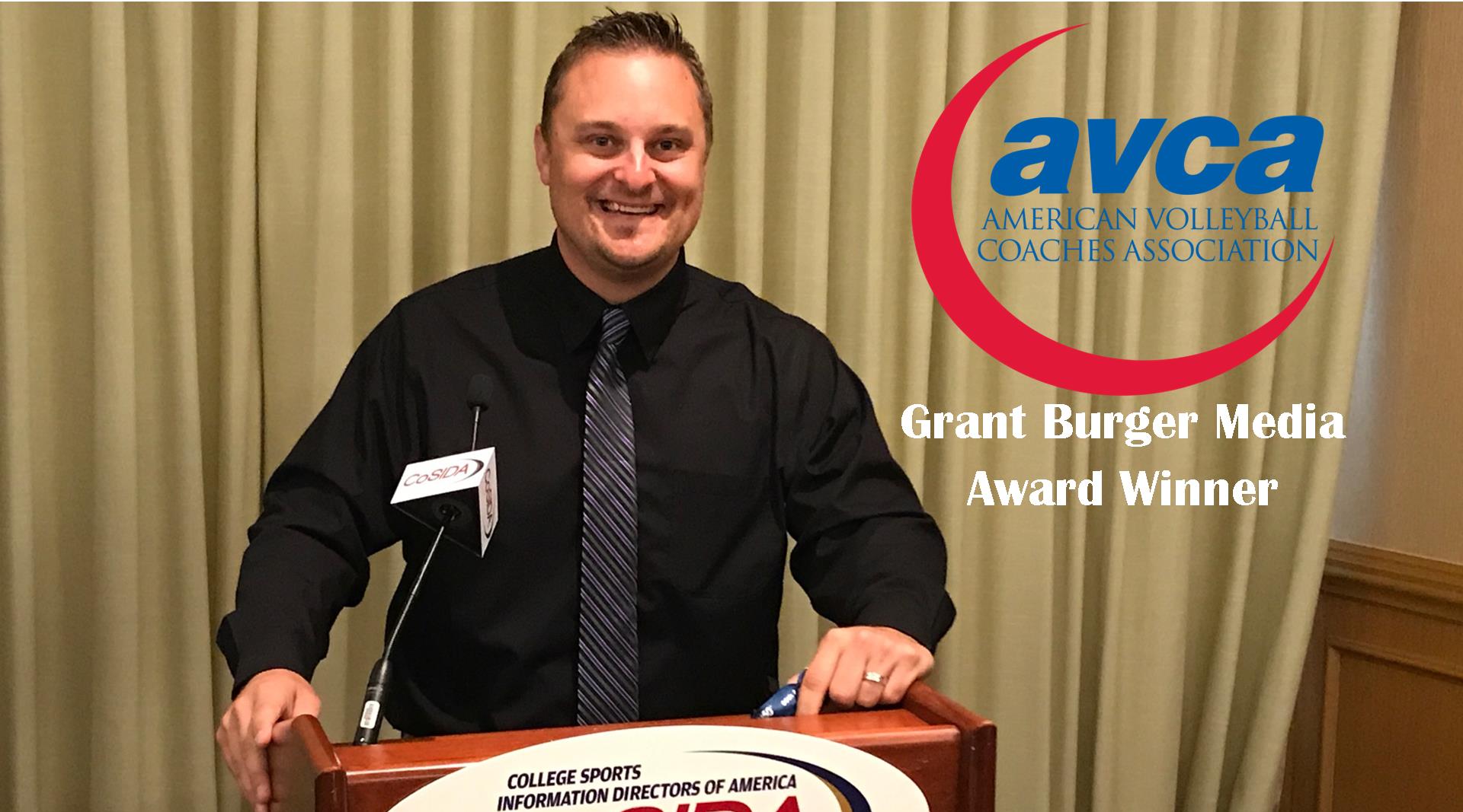 Allen Wins AVCA's Grant Burger Media Award