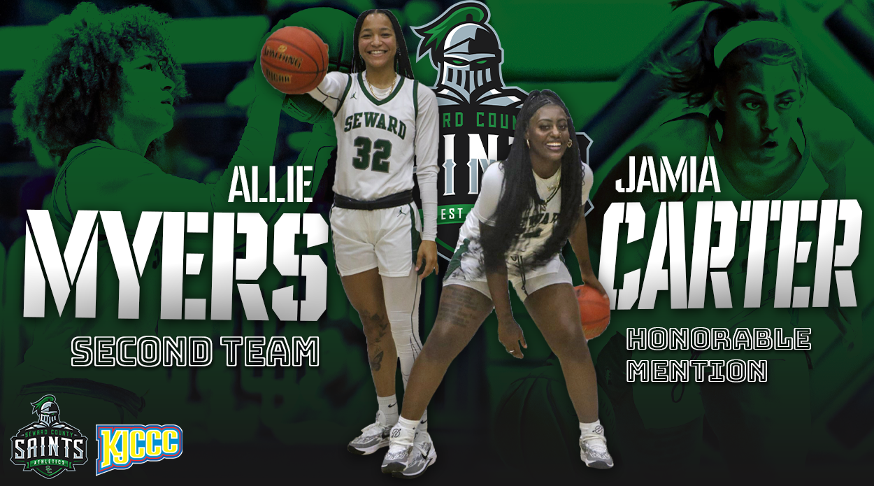 Myers and Carter Represent Lady Saints on All-Conference Teams