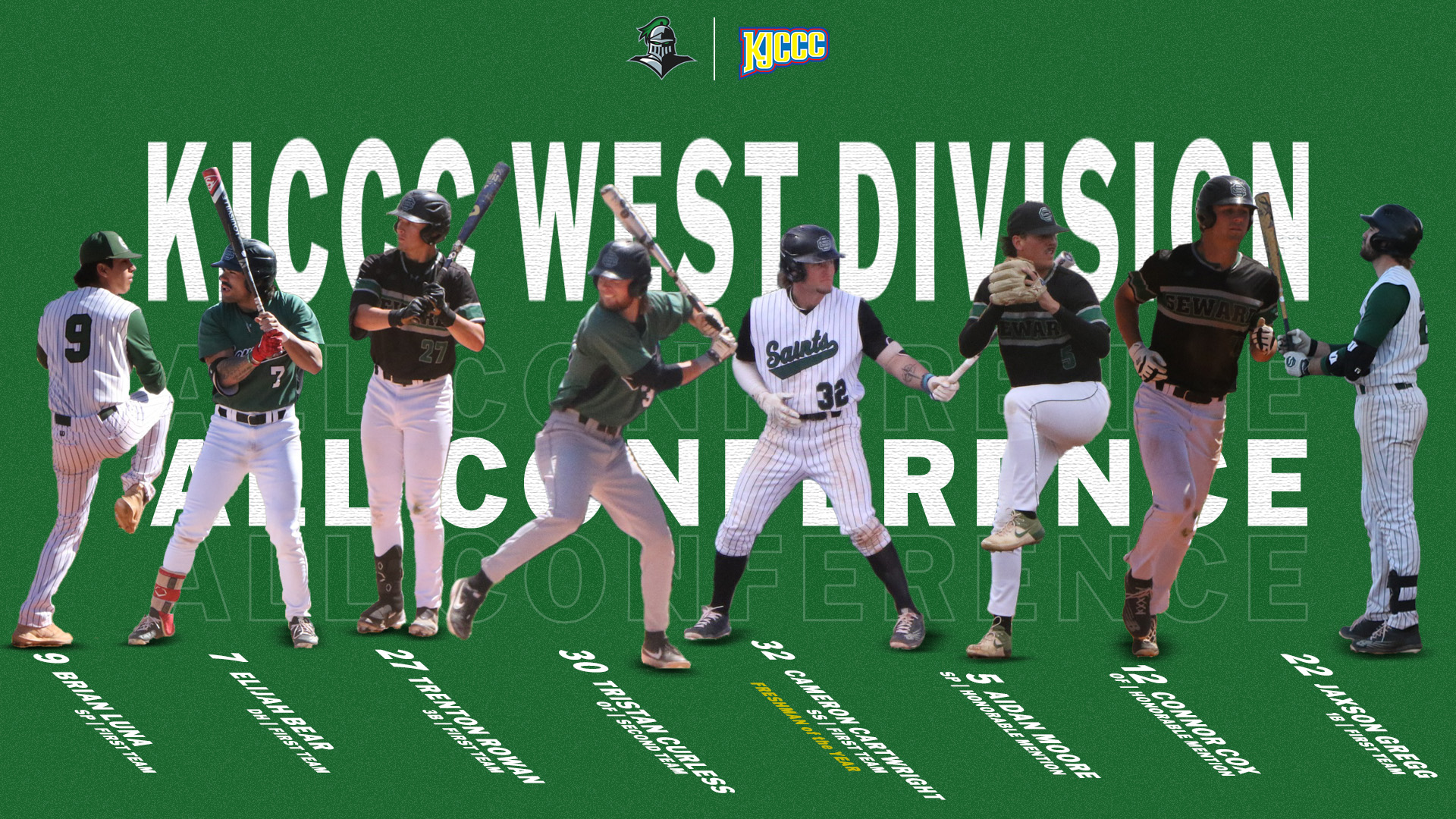 Eight Saints selected for All-KJCCC West Division postseason honors