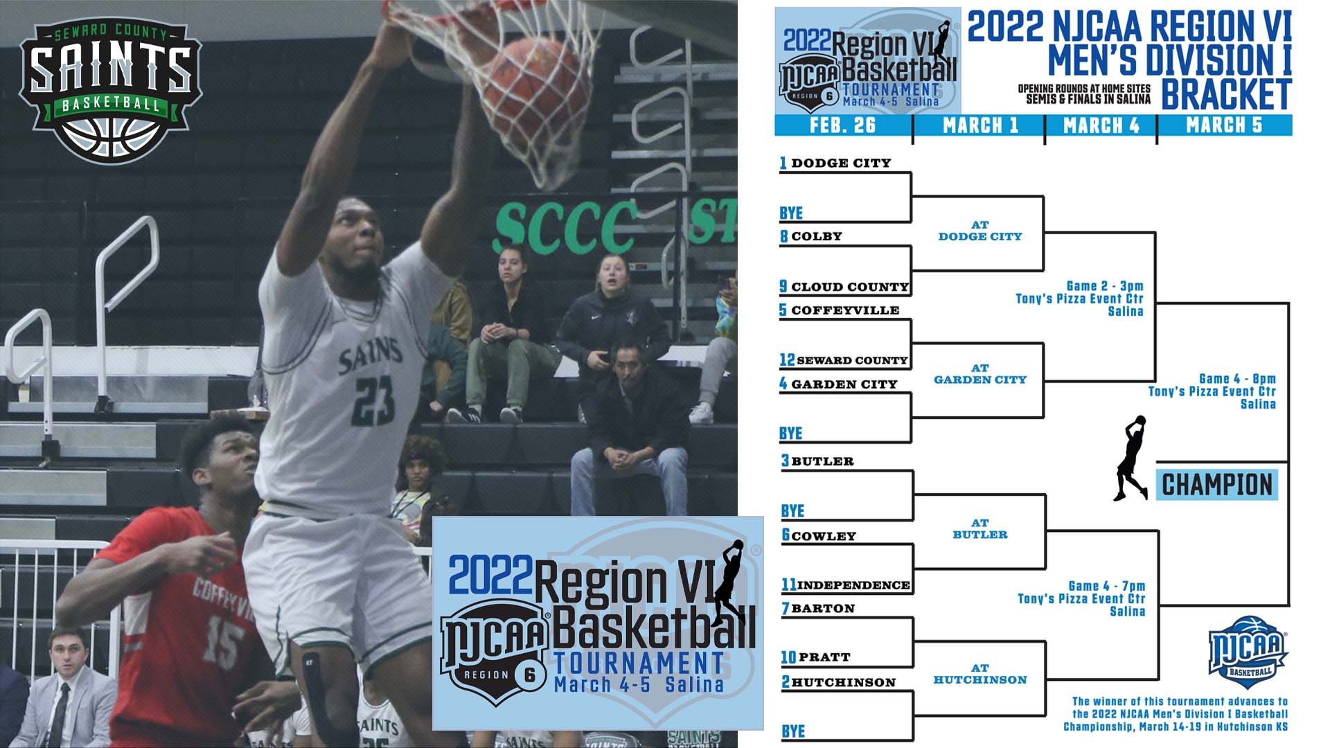 The Saints will face the Red Ravens in the first round of the Region VI Tournament