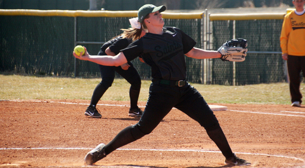 Lady Saints Pitching Dominates Garden in Sweep