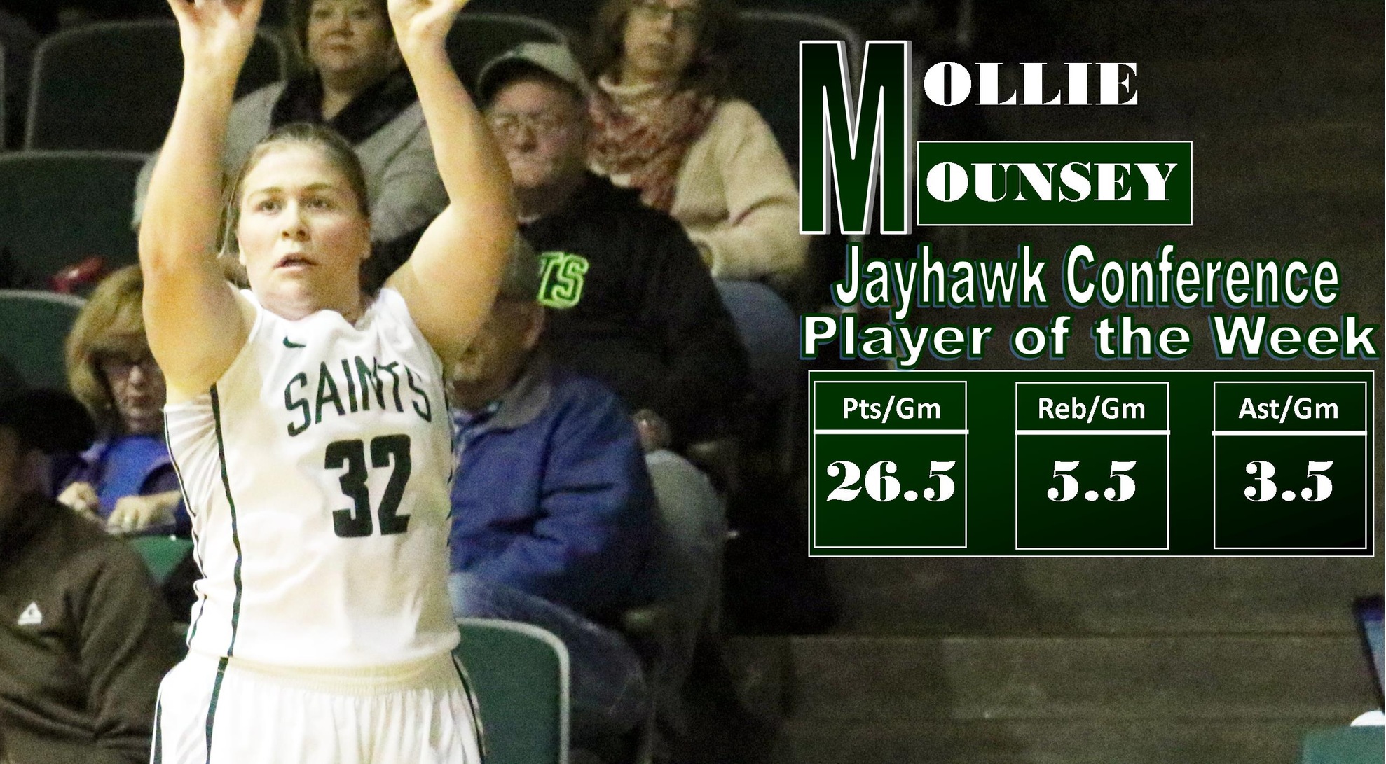 Mounsey Named Jayhawk Player of the Week