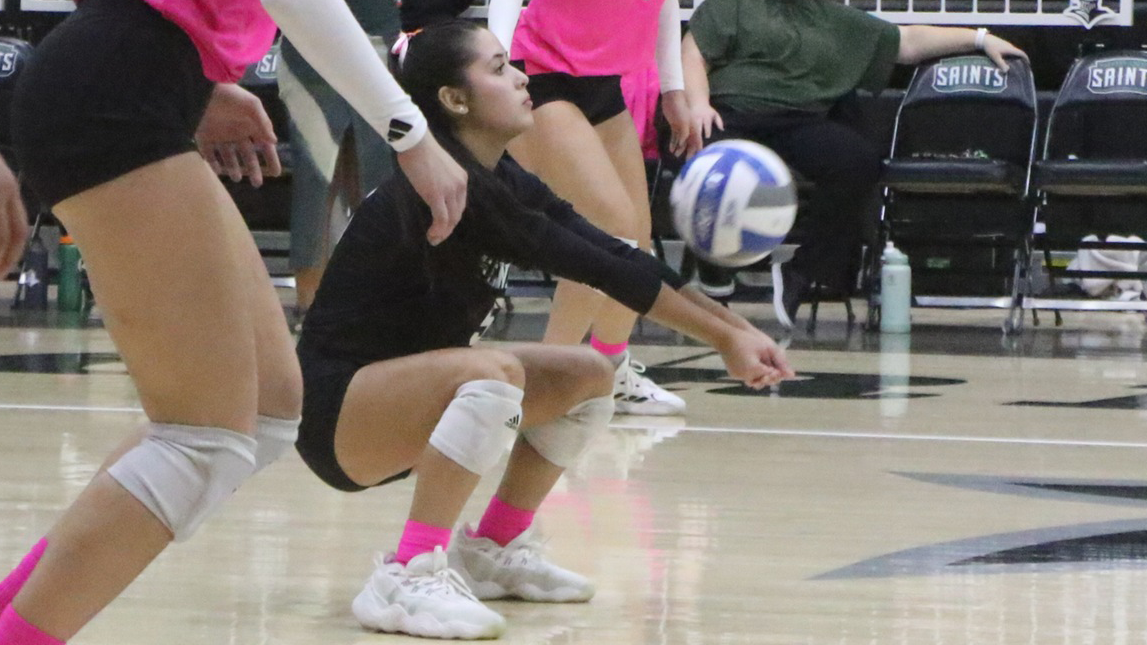 Lady Saints’ Pink Out Ends in Loss to Dodge City